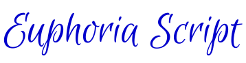Euphoria Script 字体